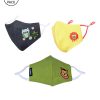 Kids MASQ Masks & Protective Gears | Buy Masq Kids Pack Of 3 Embroidered 4 Ply Pure Cotton Adjustable Cloth Masks - Accessories For Unisex Kids