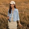 Women Roadster Jackets | Buy The Roadster Life Co. Pure Cotton Solid Denim Trucker Jacket - Apparel For Women