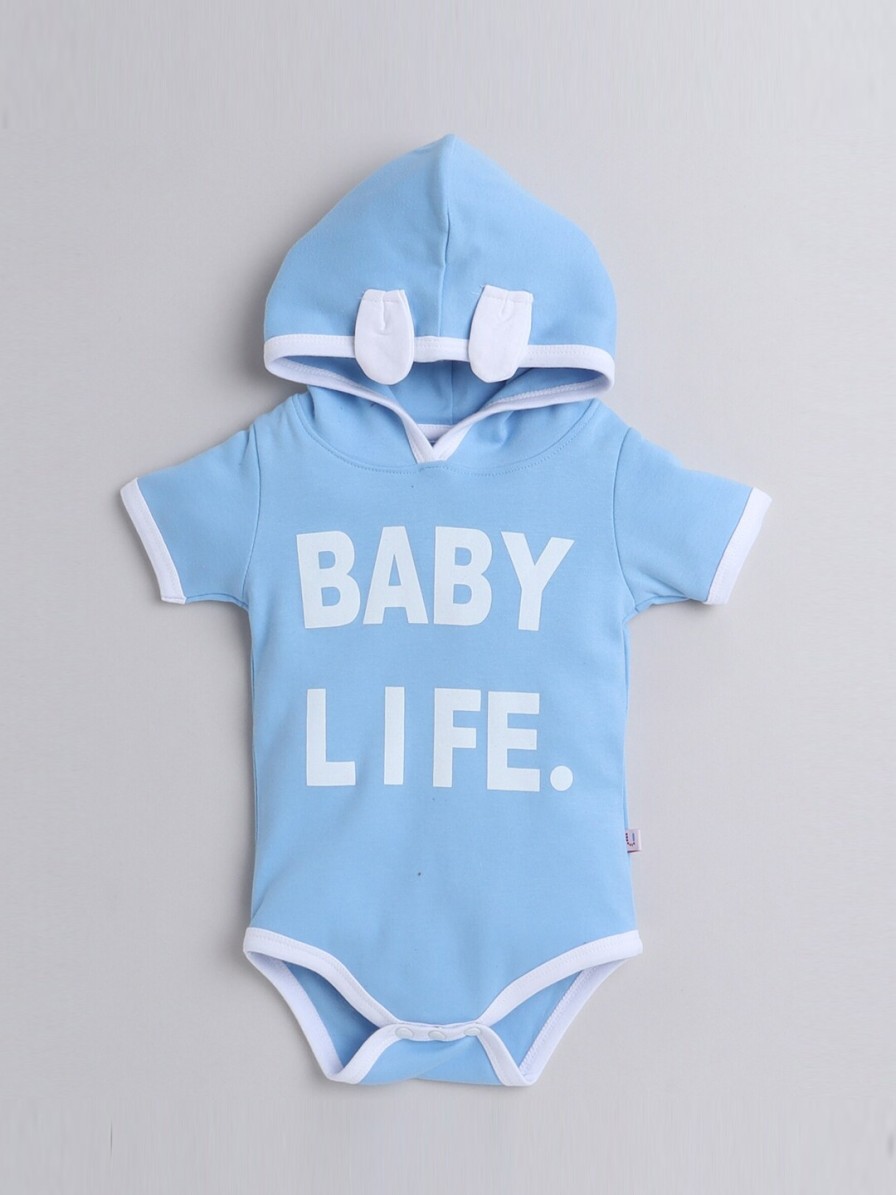 Kids BUMZEE Bodysuits | Buy Bumzee Infant Boys Printed Hooded Pure Cotton Bodysuits - Apparel For Boys