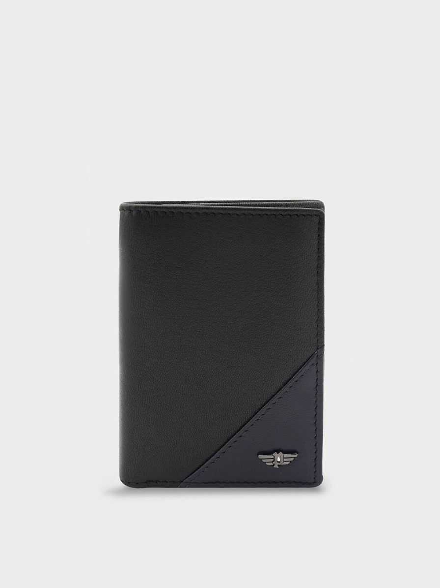 Men Police Wallets | Buy Police Men Black Solid Leather Three Fold Wallet - Accessories For Men