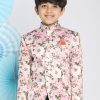 Kids VASTRAMAY Ethnic Wear | Buy Vastramay Boys Pink Floral Jodhpuri Blazer - Apparel For Boys