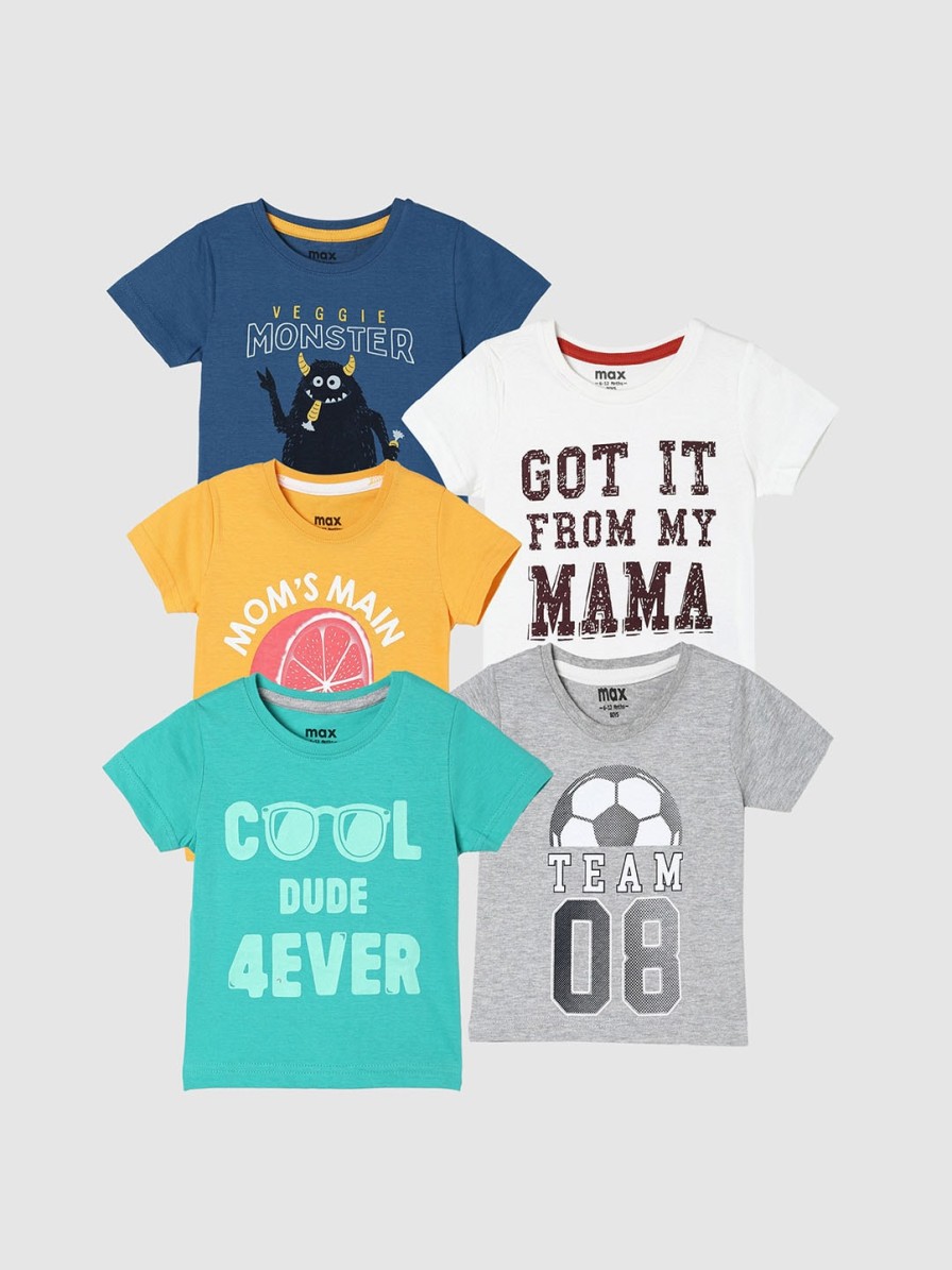 Kids max Max Kids | Buy Max Boys Pack Of 5 Printed T Shirt - Apparel For Boys