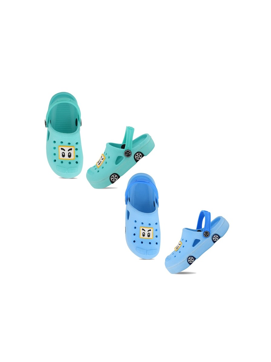 Kids Smartots Flipflops | Buy Smartots Kids Set Of 2 Self Design Croslite Clogs - Footwear For Unisex Kids