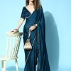 Women Inddus Sarees | Buy Inddus Solid Saree With Embellished Border - Apparel For Women