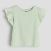 Kids H&M Tops | Buy H&M Girls Pure Cotton Jersey Top With Broderie Anglaise - Apparel For Girls