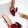 Women Try Me Heels | Buy Try Me Embellished Bow Detail Suede Slim Heels - Footwear For Women