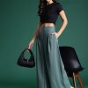 Women DressBerry Skirts & Palazzos | Buy Dressberry Women Pleated Flared Palazzos - Apparel For Women