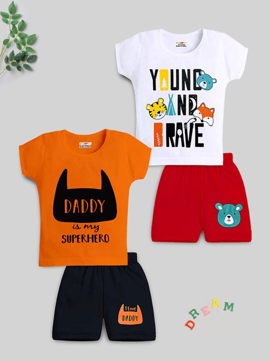 Kids KUCHIPOO Value Packs | Buy Kuchipoo Kids Pack Of 2 Printed T Shirt With Shorts - Apparel For Unisex Kids