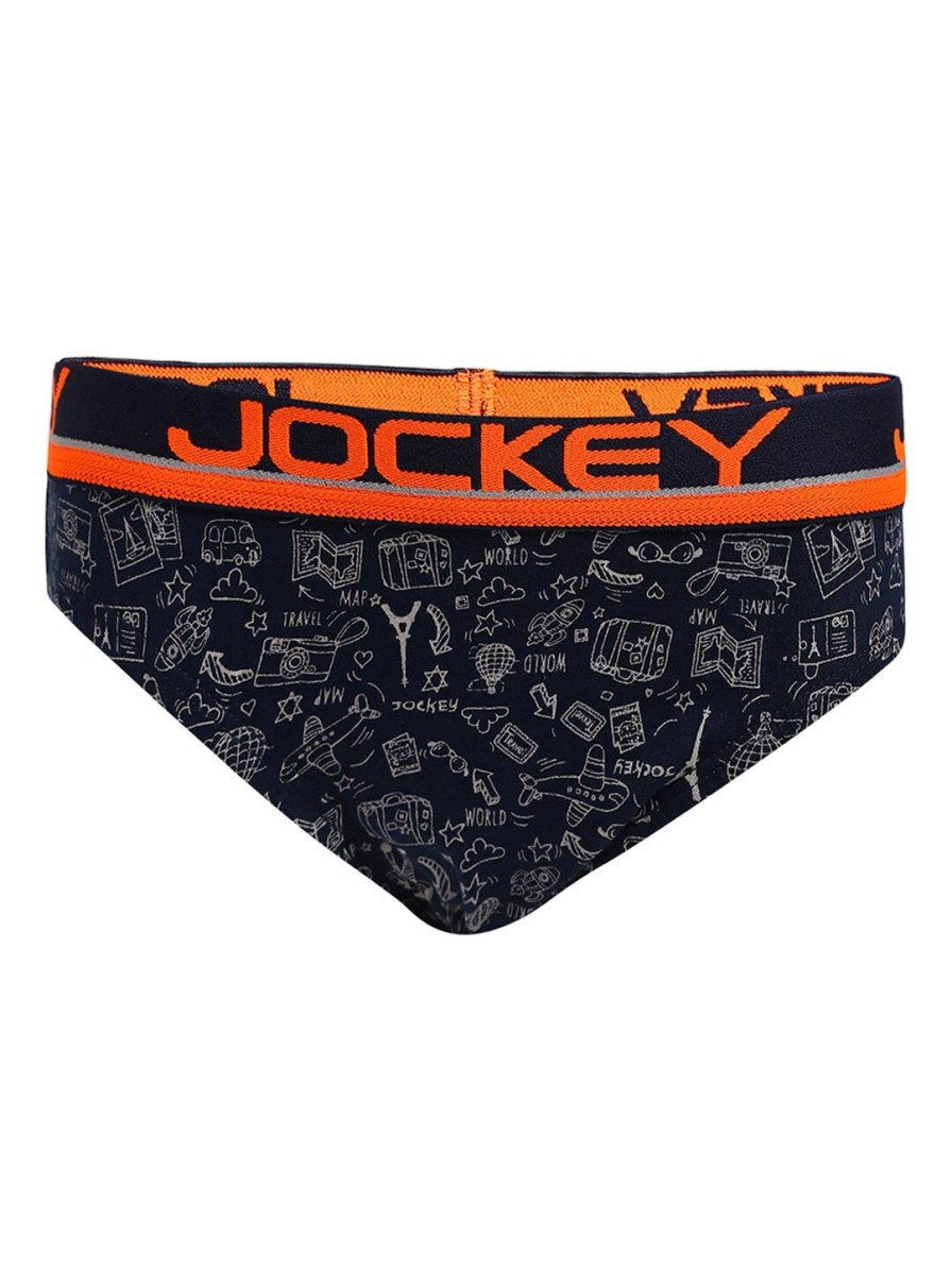 Kids JocBest Innerwear & Thermals | Buy Jockey Boys Pack Of 2 Super Combed Cotton Printed Basic Briefs Pb04 - Apparel For Boys