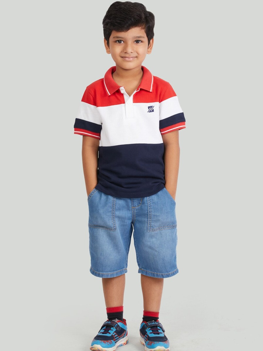 Kids Zalio Clothing Sets | Buy Zalio Boys Multicoloured Colourblocked T Shirt With Shorts - Apparel For Boys