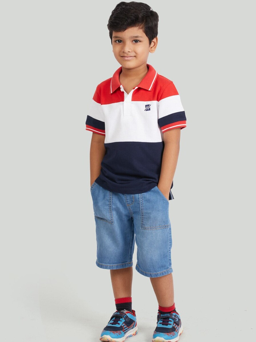 Kids Zalio Clothing Sets | Buy Zalio Boys Multicoloured Colourblocked T Shirt With Shorts - Apparel For Boys