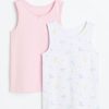 Kids H&M Tops | Buy H&M Girls 2 Pack Vest Tops - Apparel For Girls