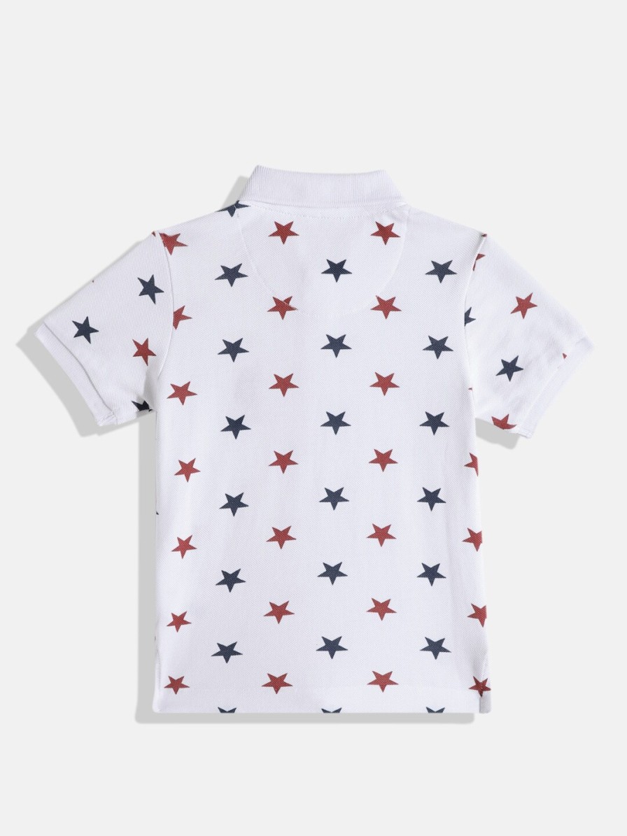 Kids U.S. Polo Assn. Kids Tshirts & Tops | Buy U.S. Polo Assn. Kids Boys Stars Printed Polo Collar Pure Cotton T Shirt - Apparel For Boys