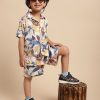 Kids Superminis Clothing Sets | Buy Superminis Boys Floral Printed Shirt With Shorts - Apparel For Boys