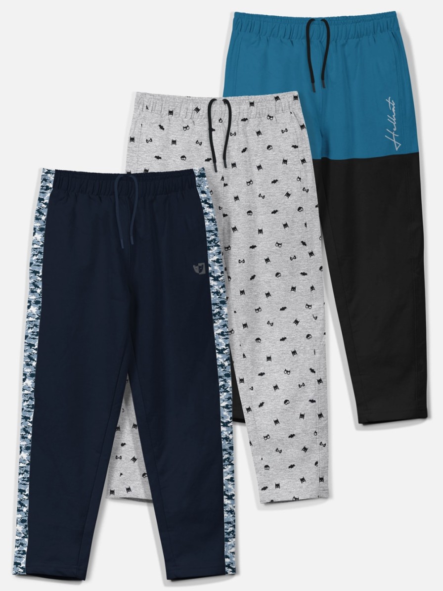 Kids HELLCAT Track Pants & Pyjamas | Buy Hellcat Boys Pack Of 3 Printed Track Pants - Apparel For Boys