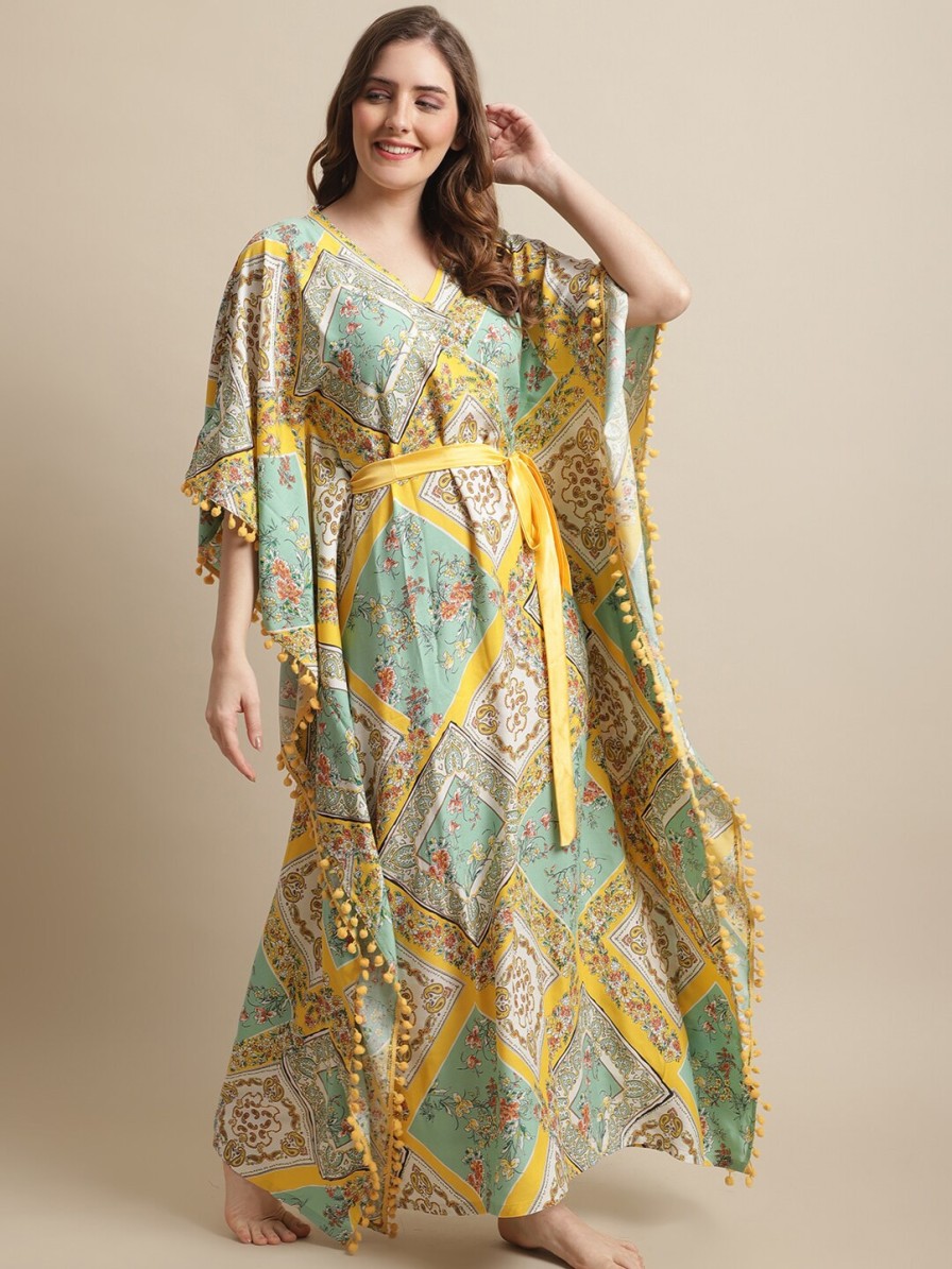 Women Claura Sleepwear & Loungewear | Buy Claura Printed Maxi Nightdress - Apparel For Women