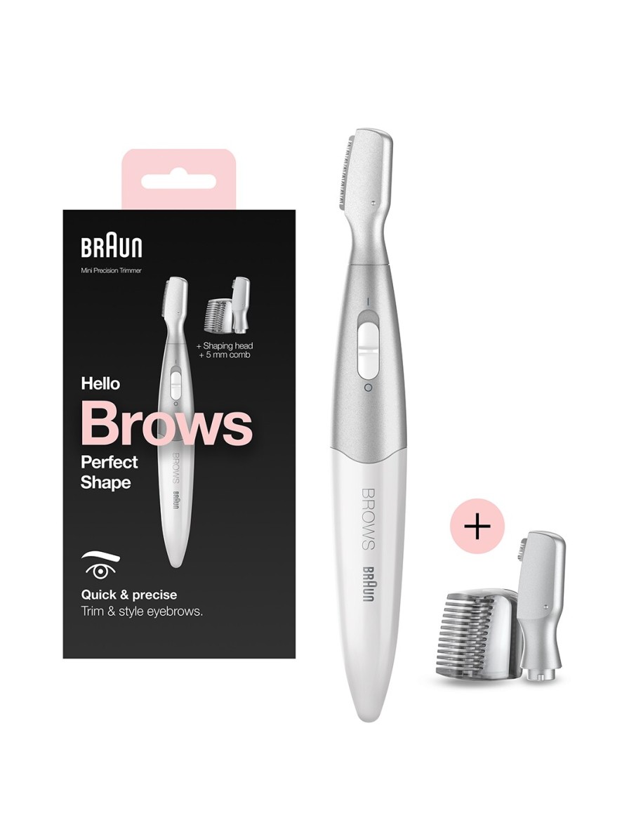 Men Braun Trimmers | Buy Braun Women Fg1106 Mini Precision Trimmer For Eyebrow Styling & Shaping Silver Toned - Personal Care For Women