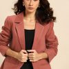 Women all about you Blazers & Waistcoats | Buy All About You Women Mauve Solid Single Breasted Casual Blazer - Apparel For Women