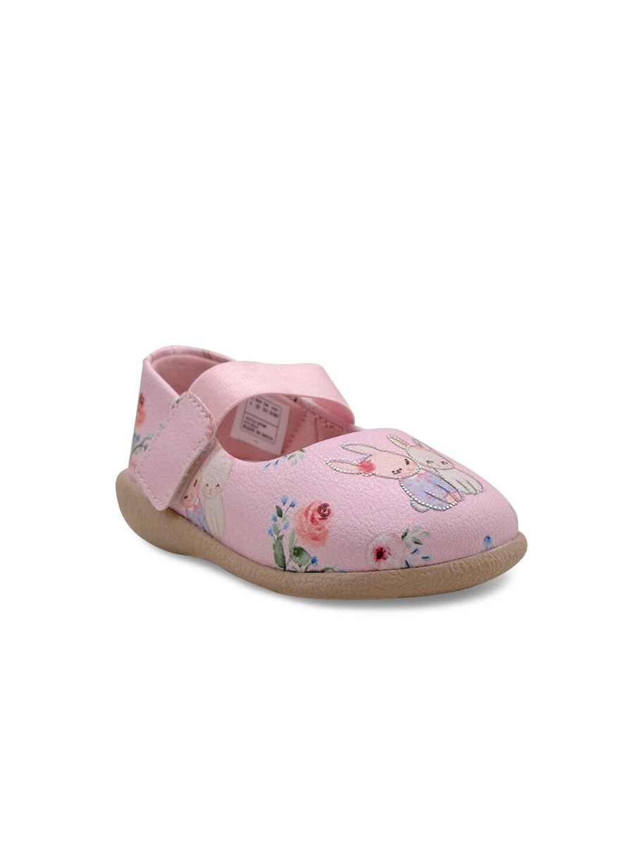 Kids KazarMax Flats | Buy Kazarmax Girls Shimmer Rabbits Printed Ballerinas - Footwear For Girls