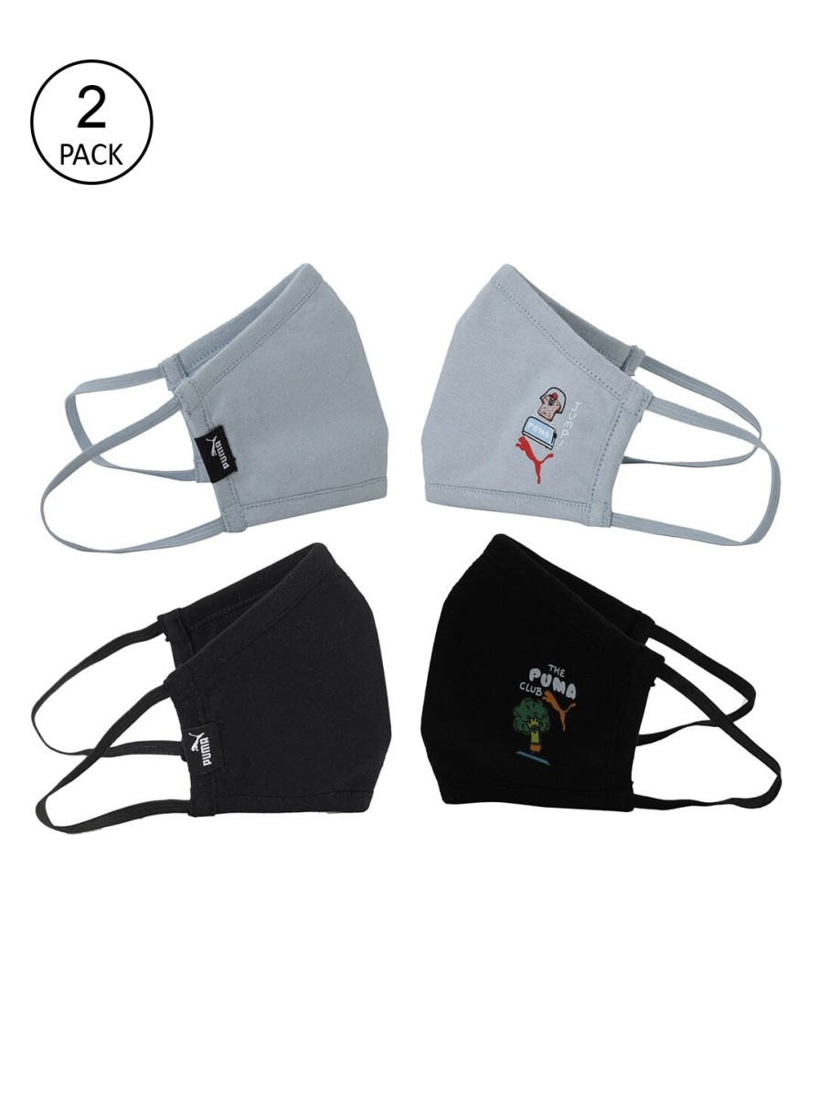 Kids Puma Masks & Protective Gears | Buy Puma Kids Pack Of 2 Printed 3 Fly Cloth Mask - Accessories For Unisex Kids