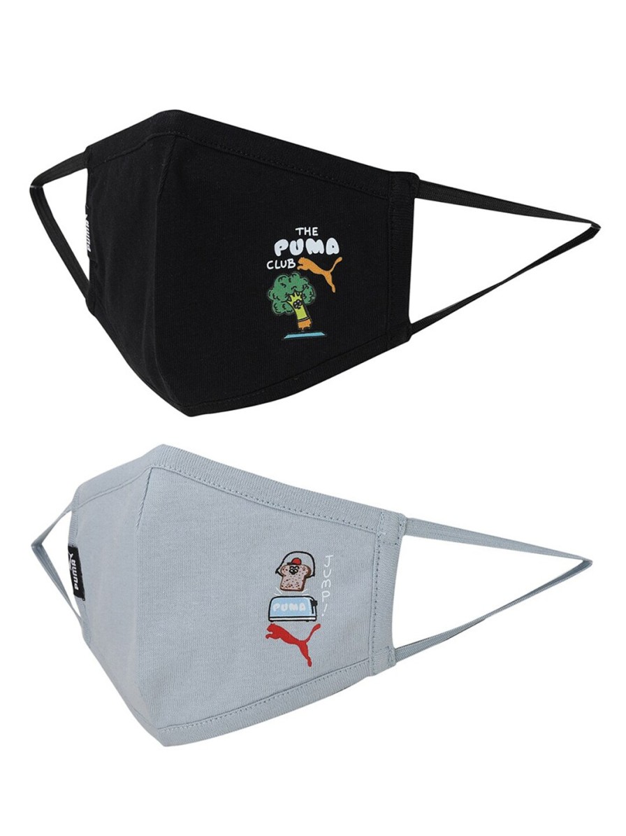 Kids Puma Masks & Protective Gears | Buy Puma Kids Pack Of 2 Printed 3 Fly Cloth Mask - Accessories For Unisex Kids