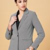 Women Annabelle by Pantaloons Blazers & Waistcoats | Buy Annabelle By Pantaloons Self Design Notched Lapel Collar Single Breasted Formal Blazer - Apparel For Women