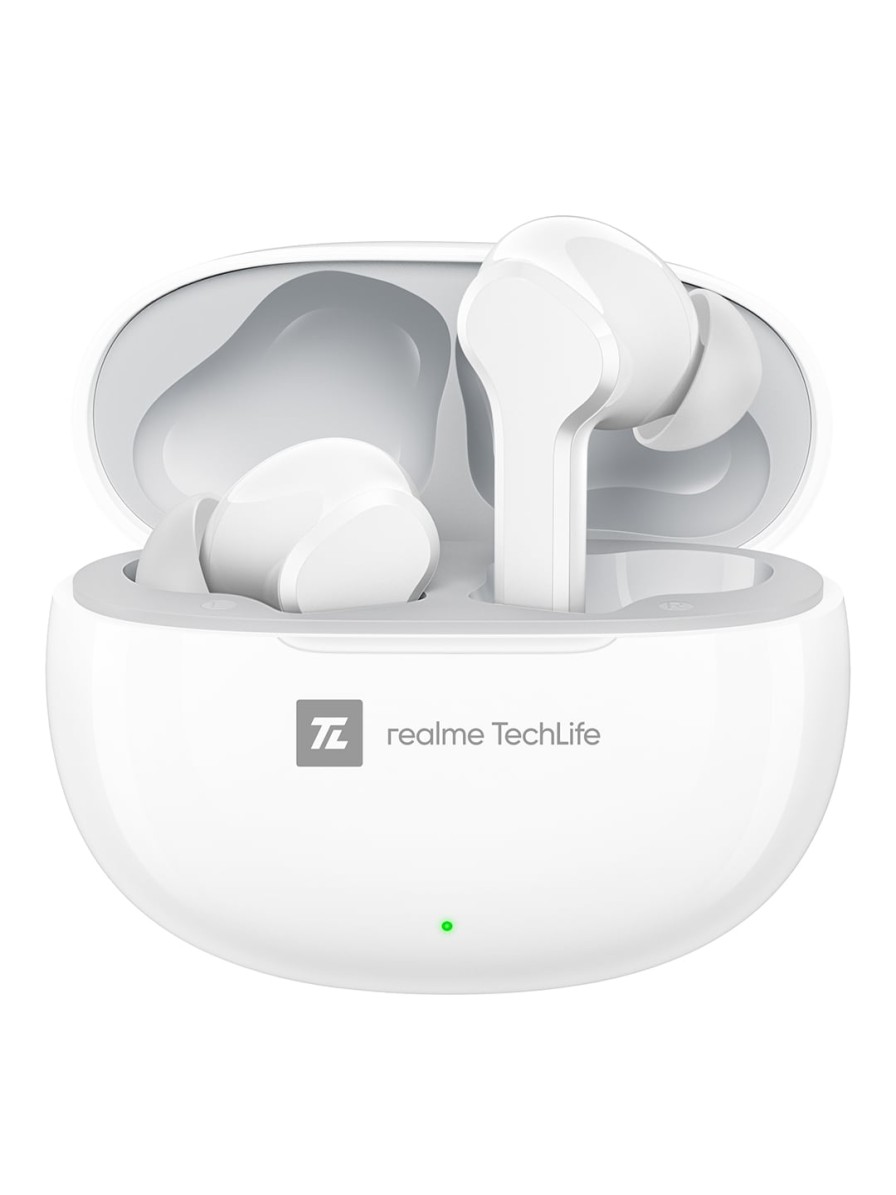 Men Realme Headphones | Buy Realme White Techlife T100 Earbuds - Accessories For Unisex