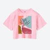 Kids Mast & Harbour Tshirts | Buy Mast & Harbour Girls Pink Graphic Printed Pure Cotton Boxy T Shirt - Apparel For Girls