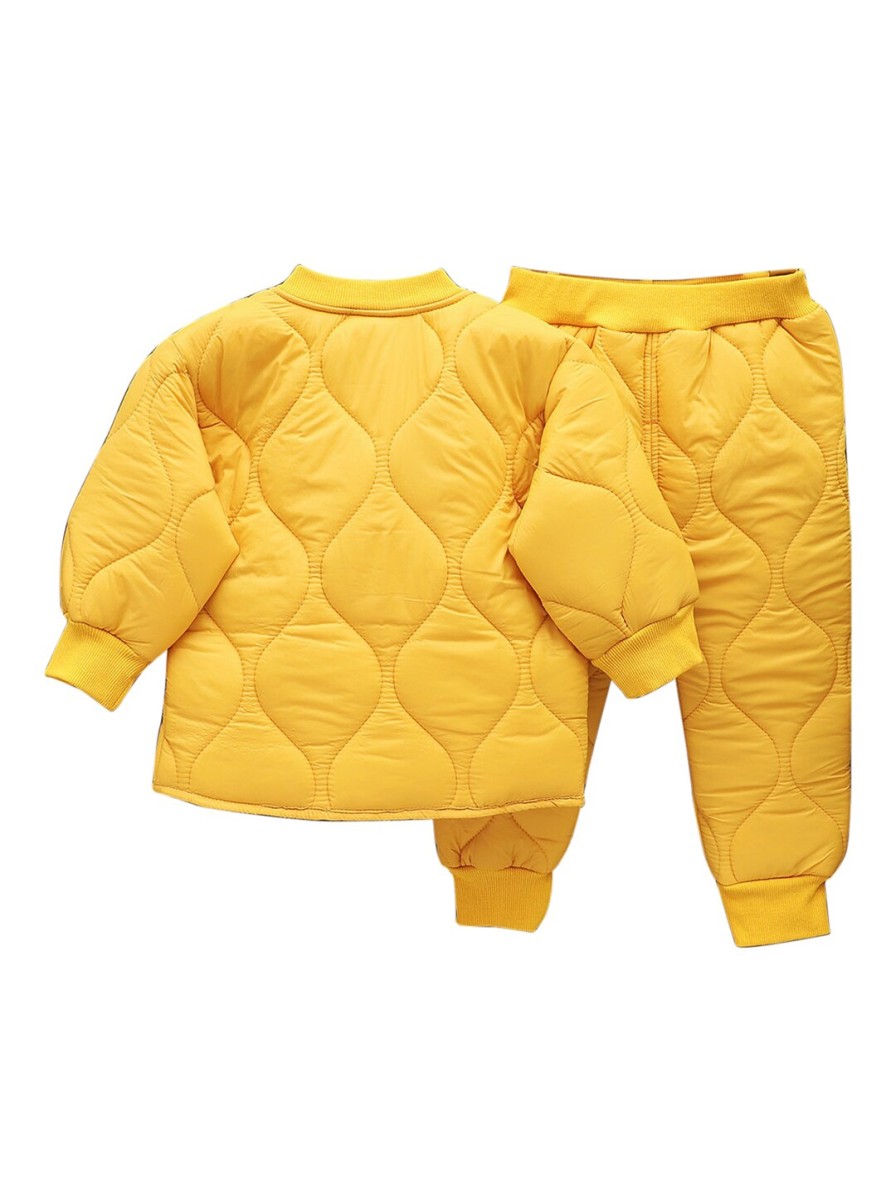 Kids StyleCast Winter Wear | Buy Stylecast Boys Yellow Stand Collar Cotton Puffer Jacket - Apparel For Boys