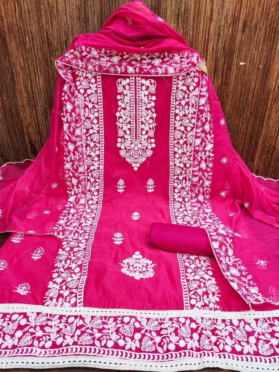 Women KALINI Dress Materials | Buy Kalini Embroidered Art Silk Unstitched Dress Material - Apparel For Women