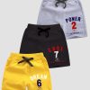 Kids x2o Shorts | Buy X2O Boys Pack Of 3 Yellow & Grey Typography Printed Outdoor Shorts - Apparel For Boys