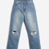 Kids LilPicks Jeans, Trousers & Capris | Buy Lilpicks Girls Jean Mildly Distressed Light Fade Cotton Jeans - Apparel For Girls