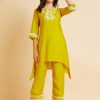 Women Azira Co-Ords | Buy Azira Embroidered V Neck High Low Embroidered Co Ords Set - Apparel For Women