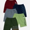 Kids HELLCAT Shorts | Buy Hellcat Boys Pack Of 5 Cotton Mid Rise Sports Shorts - Apparel For Boys