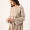 Women DressBerry Sweaters & Sweatshirts | Buy Dressberry Women Nude Coloured Solid Pullover - Apparel For Women