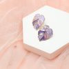 Women SOHI Fashion Jewellery | Buy Sohi Purple Gold Plated Contemporary Studs Earrings - Accessories For Women