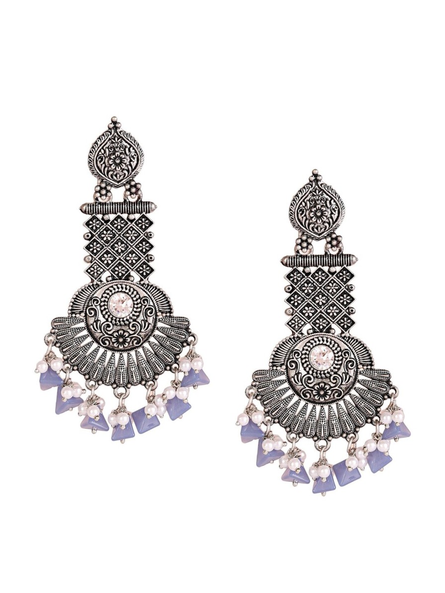 Women Anouk Earrings | Buy Anouk Oxidised Silver Plated Classic Drop Earrings - Accessories For Women