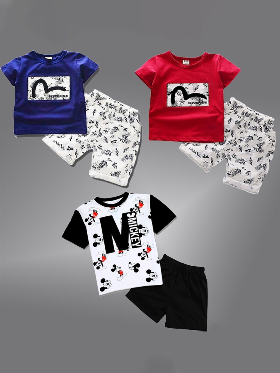 Kids BAESD Value Packs | Buy Baesd Kids Pack Of 3 Printed T Shirt With Shorts - Apparel For Unisex Kids