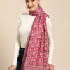 Women Sangria Dupattas & Shawls | Buy Sangria Women Pink & White Kashmiri Embroidery Shawl - Apparel For Women