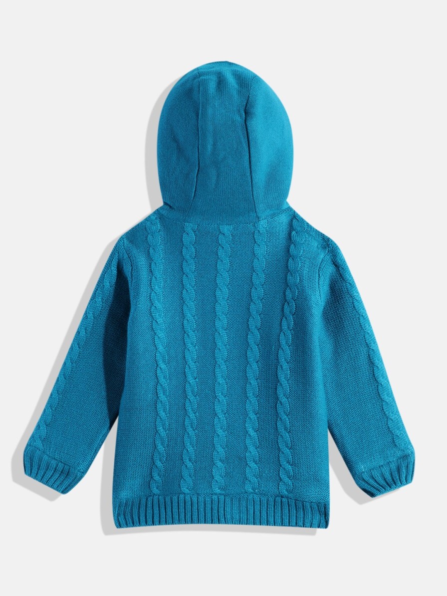 Kids HERE&NOW Jacket, Sweater & Sweatshirts | Buy Here&Now Boys Self Design Acrylic Hooded Sweatshirt - Apparel For Boys