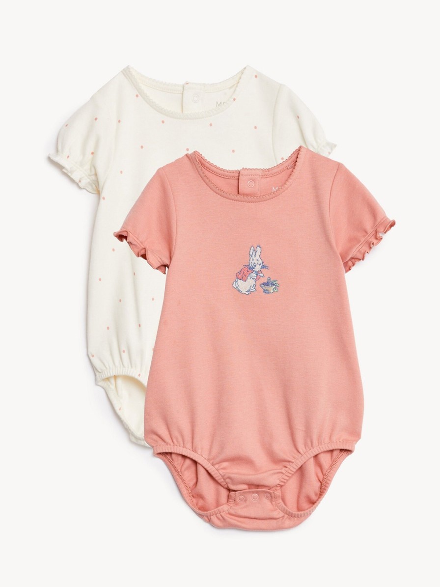 Kids Marks & Spencer Bodysuits | Buy Marks & Spencer Girls Pack Of 2 Printed Cotton Bodysuits - Apparel For Girls