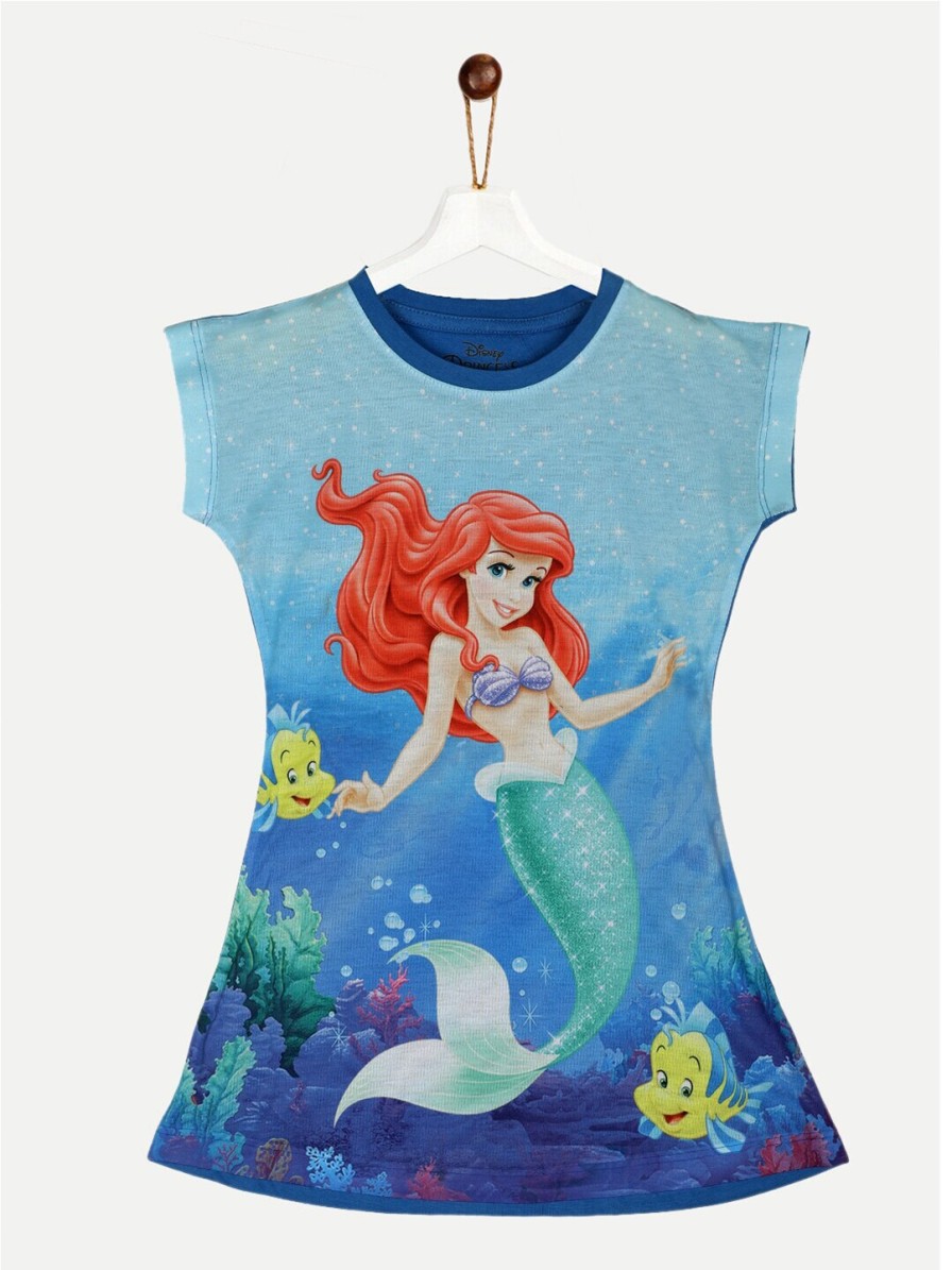 Kids YK Disney Yk | Buy Yk Disney Girls Pack Of 2 Disney Princess Jasmine & Ariel Printed A Line Dress - Apparel For Girls