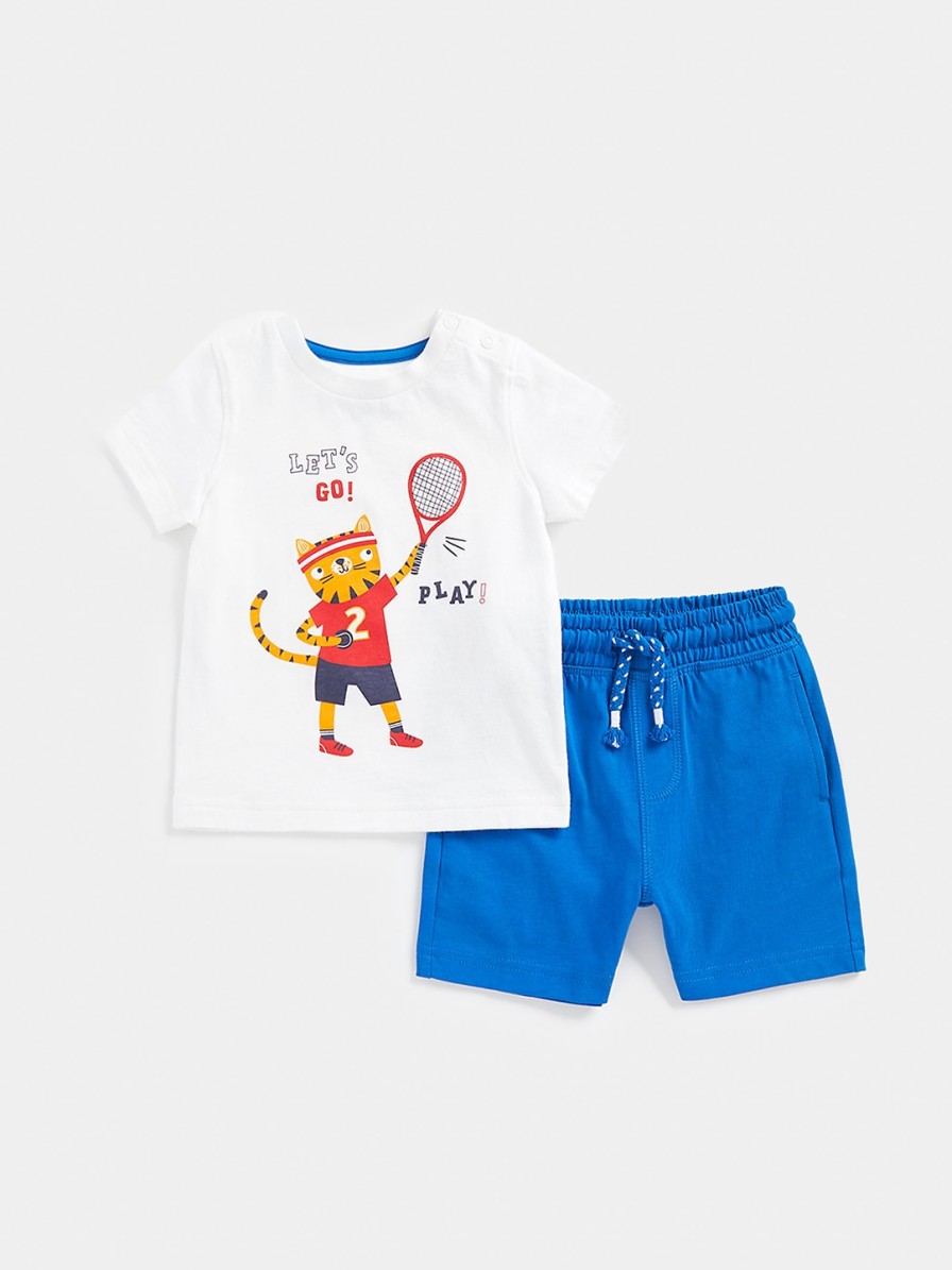 Kids mothercare Mothercare | Buy Mothercare Boys Printed Pure Cotton T Shirt With Shorts - Apparel For Boys