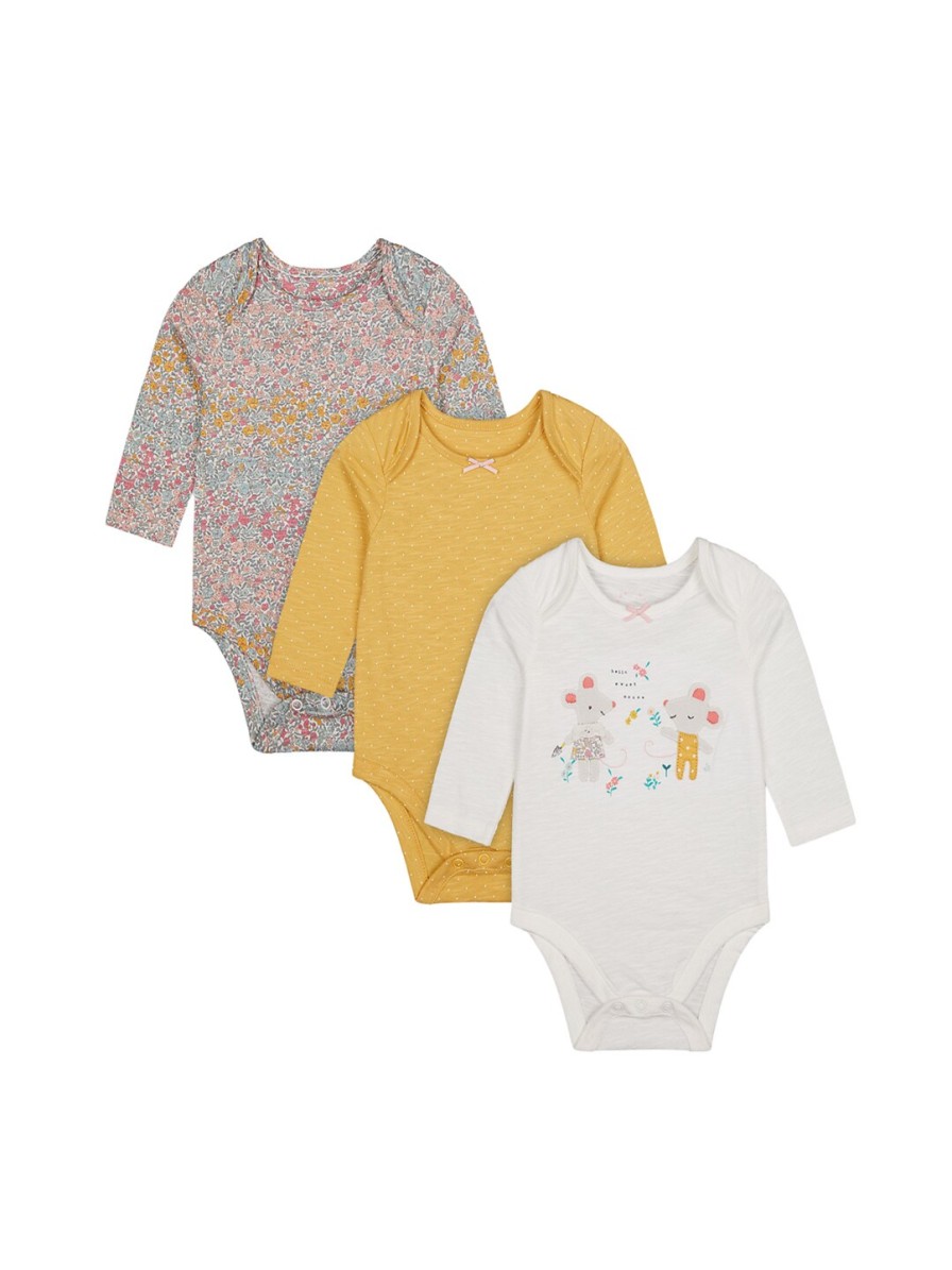 Kids mothercare Bodysuits | Buy Mothercare Boys Pack Of 3 Printed Pure Cotton Bodysuit - Apparel For Boys