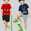 Kids KUCHIPOO Clothing Sets | Buy Kuchipoo Boys Pack Of 2 Printed Cotton T Shirt With Shorts - Apparel For Boys