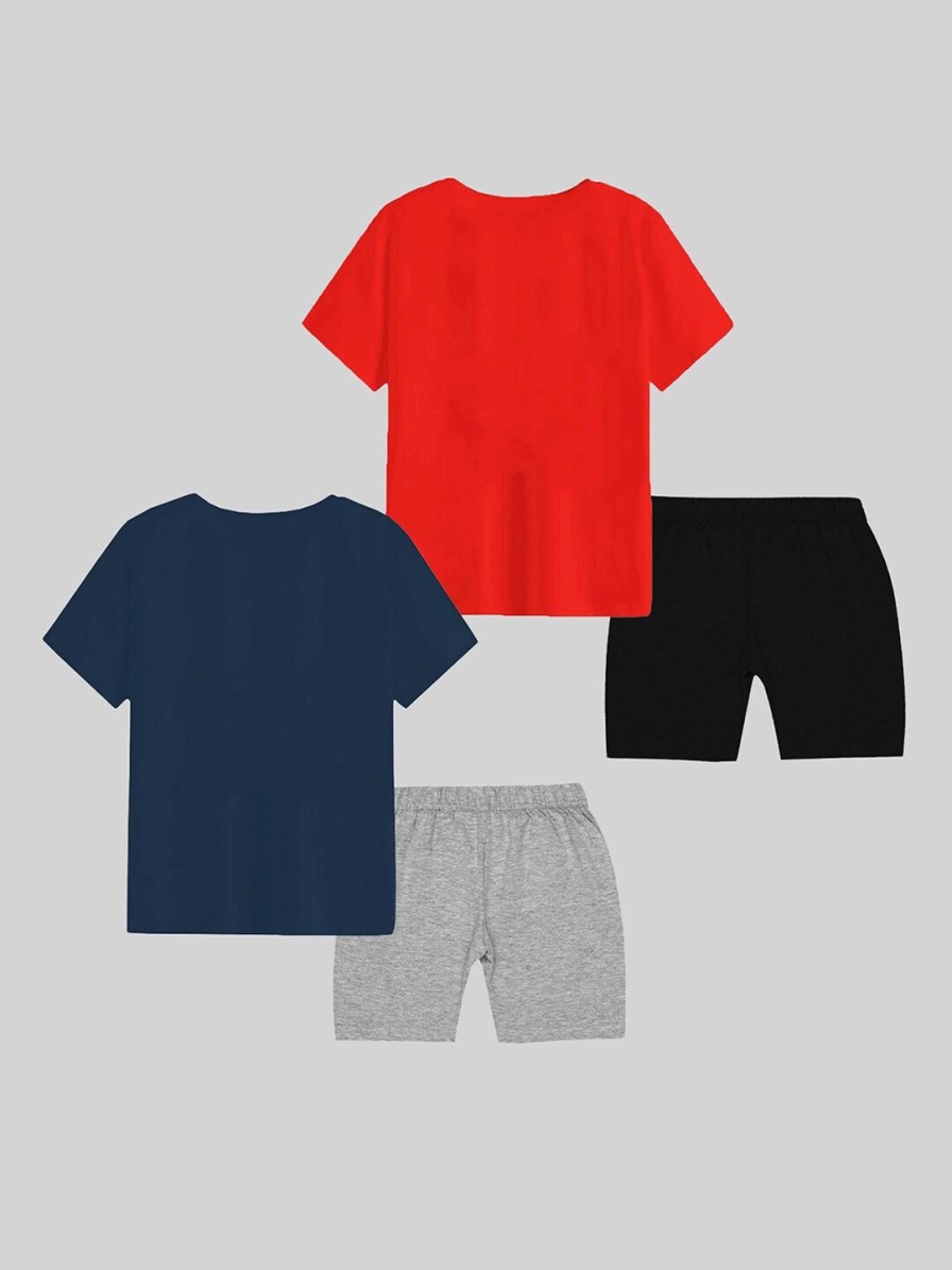 Kids KUCHIPOO Clothing Sets | Buy Kuchipoo Boys Pack Of 2 Printed Cotton T Shirt With Shorts - Apparel For Boys