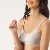 Women DressBerry Bra | Buy Dressberry Grey Melange Solid Non Wired Lightly Padded T Shirt Bra Db Cam Pad 01B - Apparel For Women