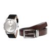 Men MARKQUES Accessory Gift Sets | Buy Markques Men Solid Leather Watch And Belt Combo Gift Set - Accessories For Men