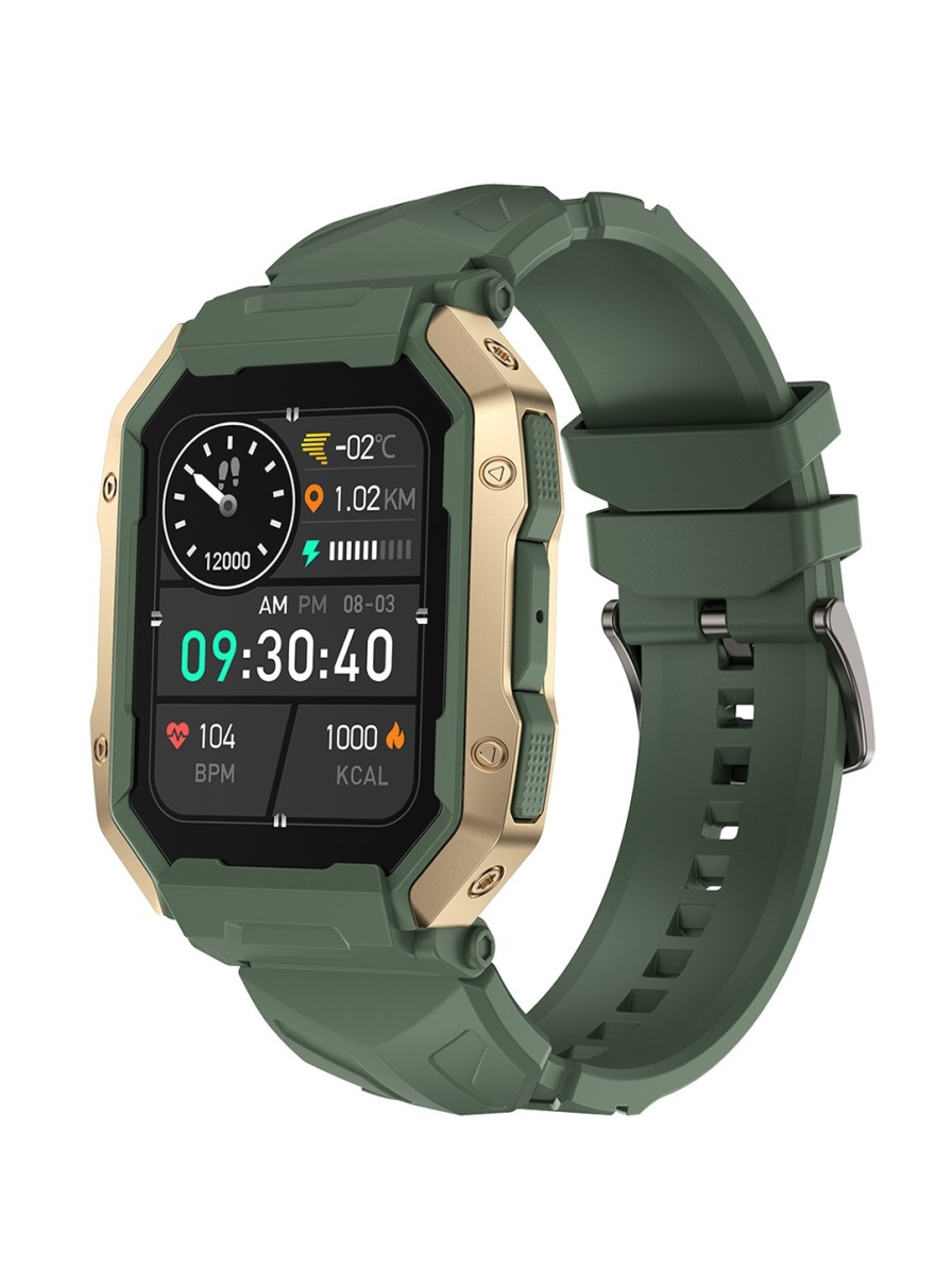 Men Fire-Boltt Sports Accessories | Buy Fire Boltt Green Cobra 1.78 Inch Amoled Army Grade Build Smart Watch - Accessories For Unisex