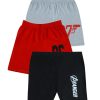 Kids BAESD Shorts | Buy Baesd Boys Pack Of 3 Typography Printed Pure Cotton Shorts - Apparel For Boys